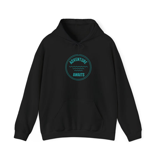 Adventure Awaits Hooded Sweatshirt for Travel Enthusiasts